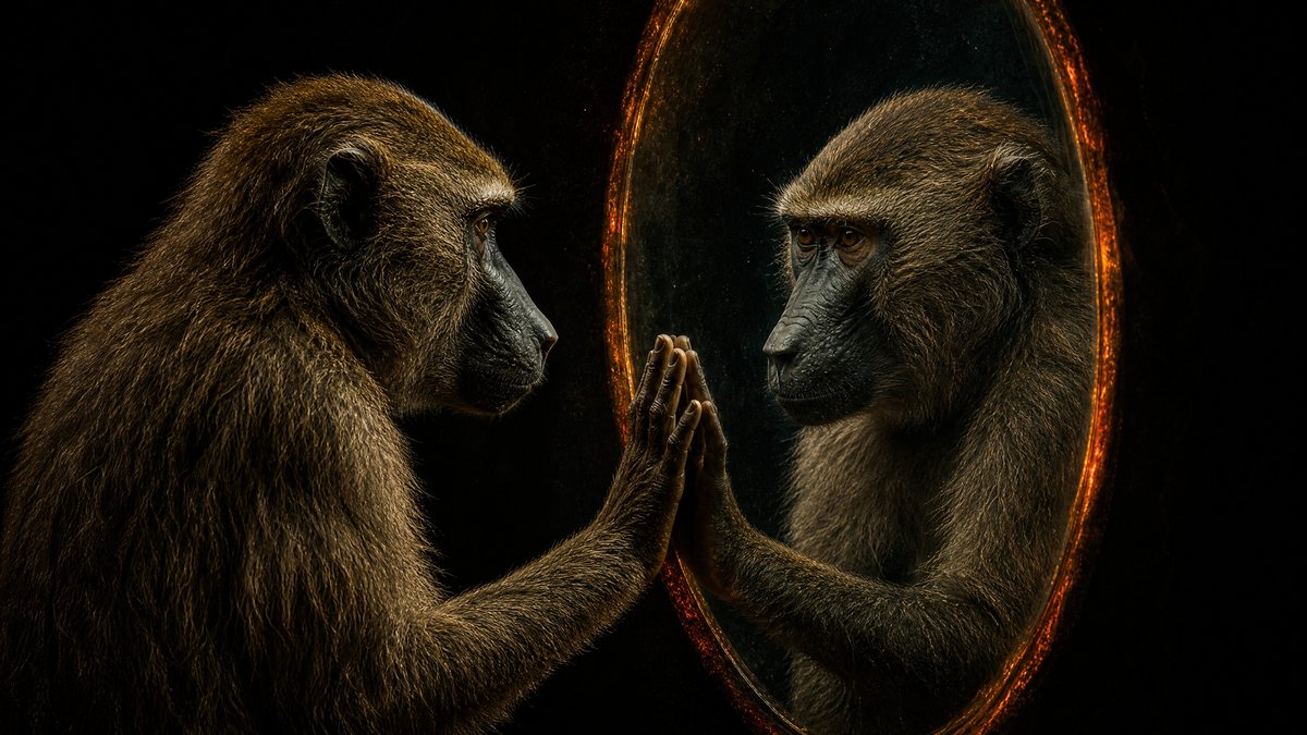 Babuínos e o Espelho — o que acontece quando um macaco reconhece a si mesmo