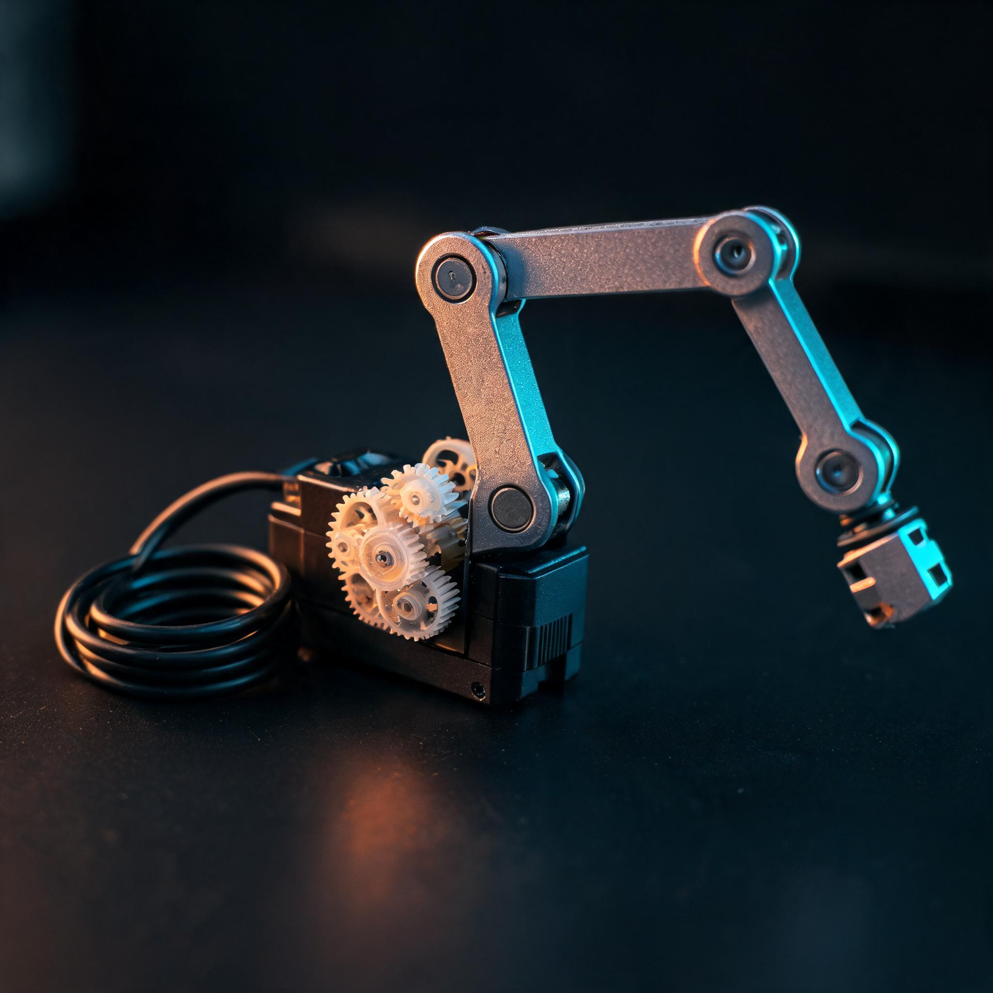 Assistentes de IA de Bancada — Movimento: cabeça robótica do assistente com servos e driver PCA9685 via I2C